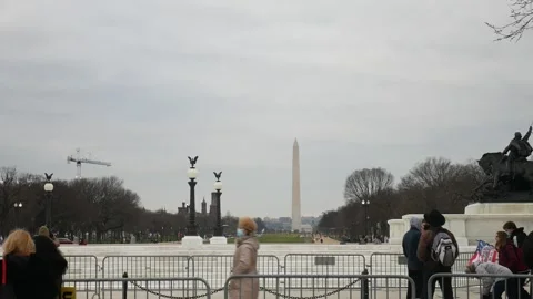 Cloudy Washington Monument Before Stop the Steal Trump Rally Stock-Footage 147305158