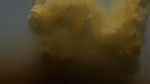 Cloudy Water Add Yellow Stock Footage 155470687