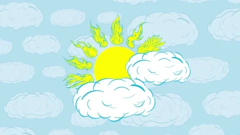 Cloudy weather and sky Stock Footage 95521381