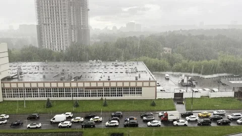 Cloudy weather in the city Stock Footage 203909835