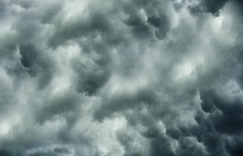 Cloudy weather clouds float on a rainy cloudy day Stock Photos