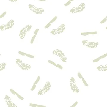Cloudy weather glyph vector seamless pattern Illustrazione stock