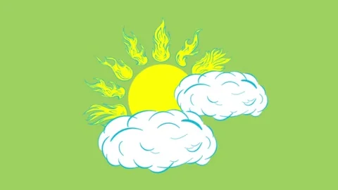 Cloudy weather on green Stock Footage 95522008