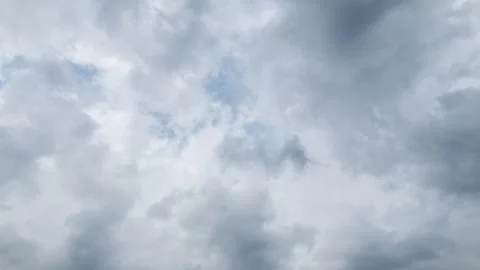 The cloudy weather has turned into dark clouds, and wind and rain are about  Stock Footage 255707401