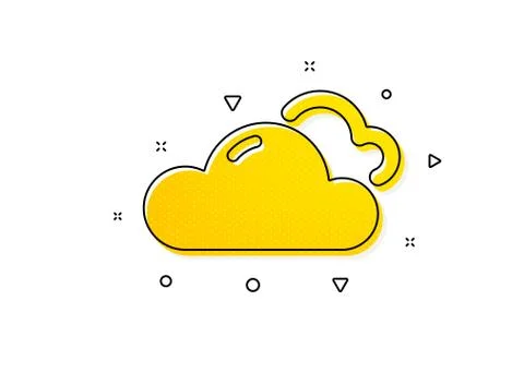 Cloudy weather icon. Clouds sign. Sky. Vector Illustrazione stock