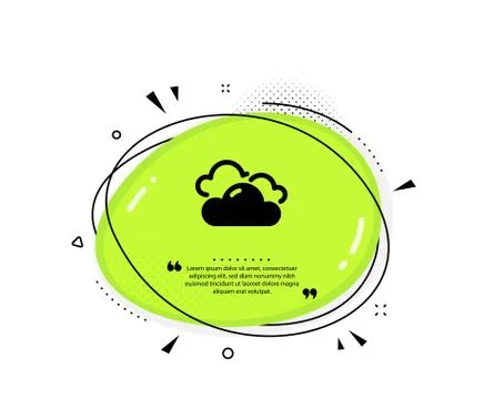 Cloudy weather icon. Clouds sign. Sky. Vector Stock Illustration