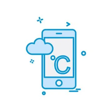 Cloudy weather icon design vector Stock Illustration