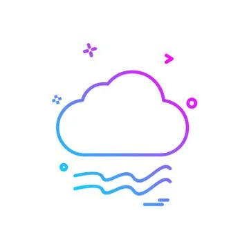 Cloudy weather icon design vector Stock Illustration