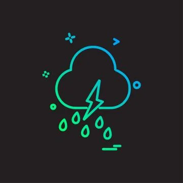 Cloudy weather icon design vector Stock Illustration