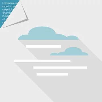 Cloudy weather icon Stock Illustration