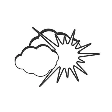 Cloudy weather icon Stock Illustration