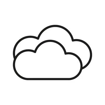 Cloudy weather icon vector basic design simple and modern Stock Illustration
