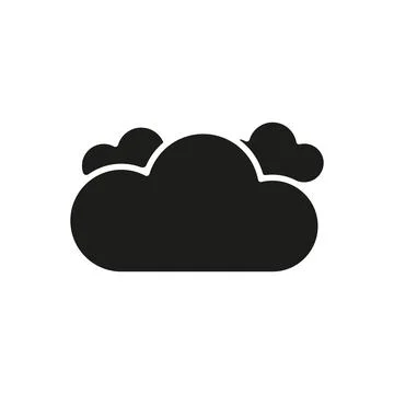 Cloudy weather icon vector basic design simple and modern Illustrazione stock