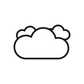 Cloudy weather icon vector basic design simple and modern Stock Illustration