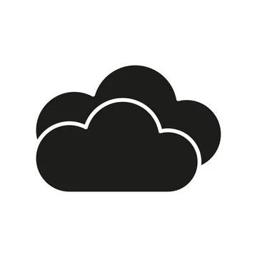 Cloudy weather icon vector basic design simple and modern Stockillustratie