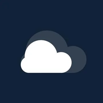 Cloudy. weather illustration in flat design vector Stock Illustration
