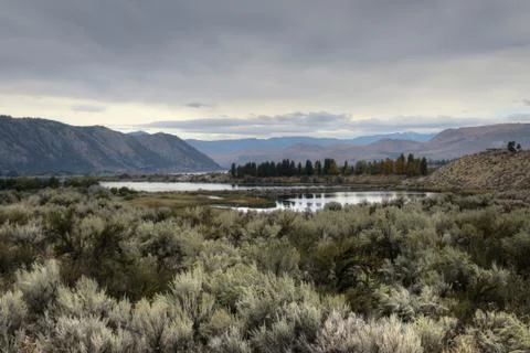 Cloudy Western Landscape Stock Photos