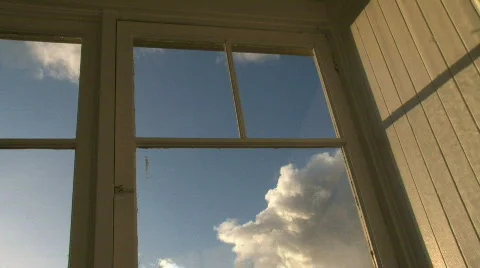 Cloudy Window  Stock Footage 562974