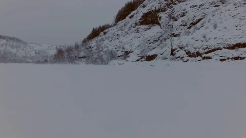 Cloudy winter day Stock Footage 105730979