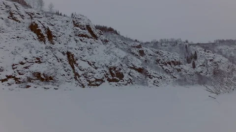 Cloudy winter day Stock Footage 105731112