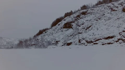 Cloudy winter day Stock Footage 105733988