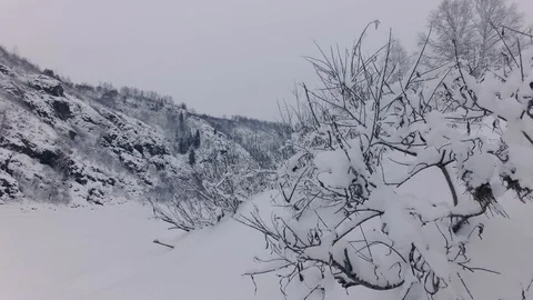 Cloudy winter day Stock Footage 105734554