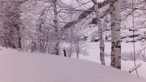 Cloudy winter day Stock Footage 105734689