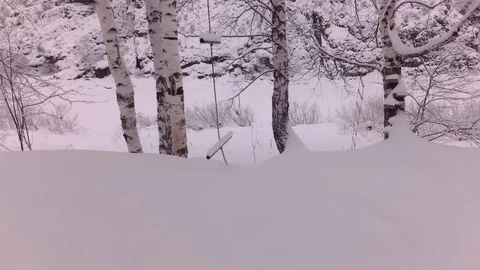 Cloudy winter day Stock Footage 105734730