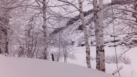 Cloudy winter day Stock Footage 105734955