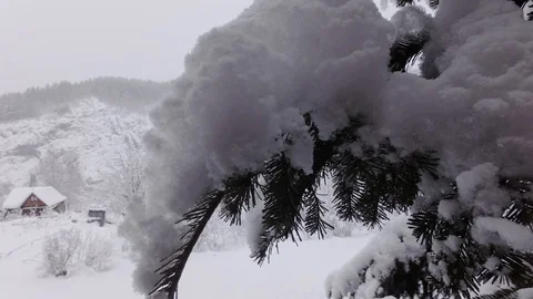 Cloudy winter day Stock Footage 105734989