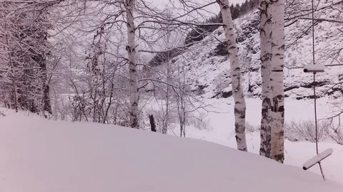 Cloudy winter day Stock Footage 105735045