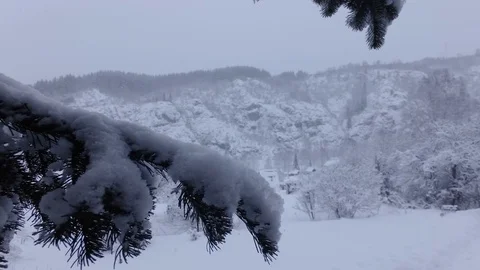 Cloudy winter day Stock Footage 105735072