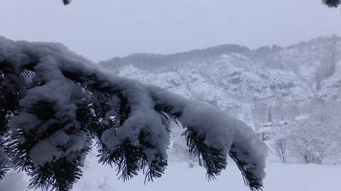 Cloudy winter day Stock Footage 105735078