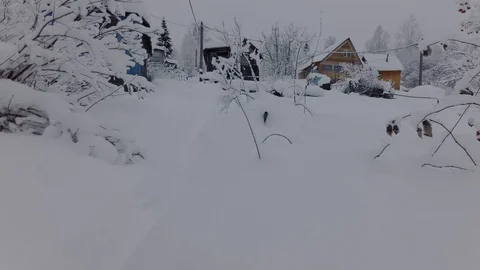 Cloudy winter day Stock Footage 105735307