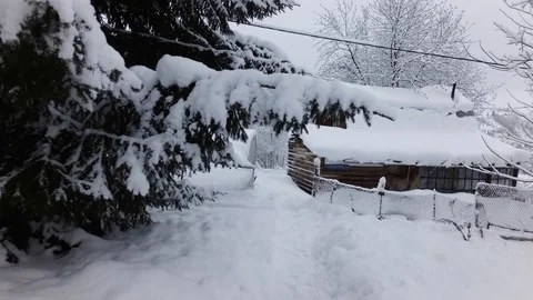 Cloudy winter day Stock Footage 105735468