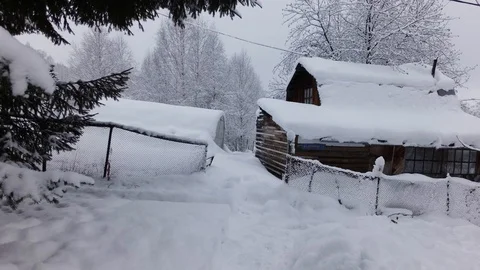 Cloudy winter day Stock Footage 105735507