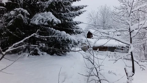 Cloudy winter day Stock Footage 105735587