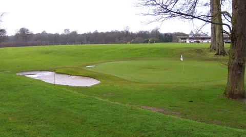 Cloudy winter day in tne Golf club in Brussels. Stock Footage 35105472