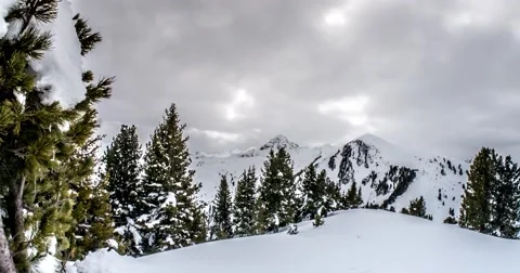 Cloudy Winter Motionlapse 4k Stock Footage 61482757