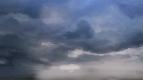 Cloudy Winter Sky Snow Fall Oil Painting Style Stock Footage 234078658