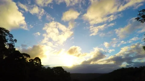 Cloudy Winter Sunset Over Berowra Creek NSW Stock Footage 67467234