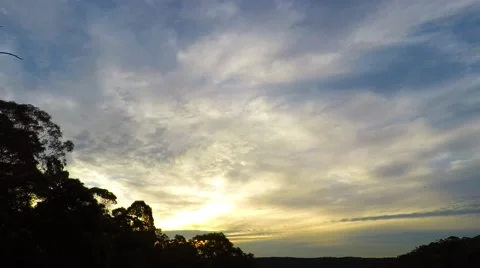 Cloudy Winter Sunset Time Lapse  Stock Footage 67465181