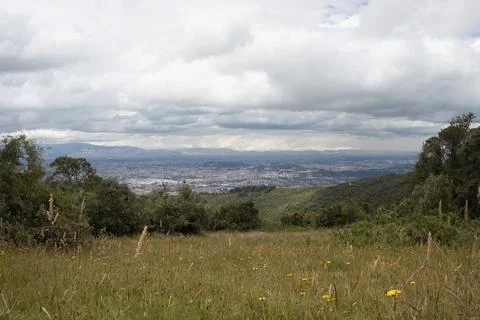 CloudyLandscapeAndeanMountains Foto stock