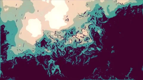 Cloufd black blue Time-lapse valley Cartoon Landscape artificial background w Stock Footage 157294597