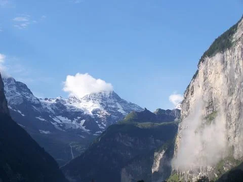 Clound on a amountain 스톡 사진