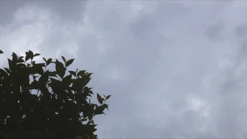 Clound moving on blue background timelapse seen Stock Footage 129571845