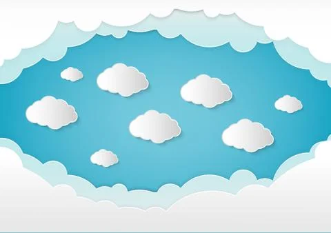 Clound paper1 Stock Illustration