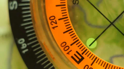 Clouse-up of hand compass Stock Footage 59543997