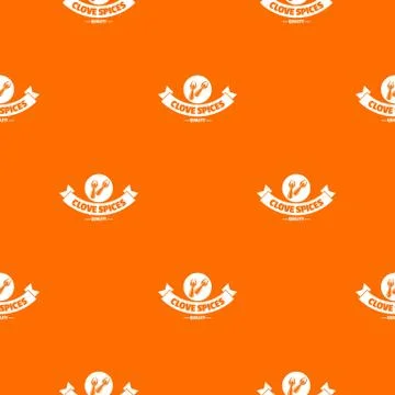 Clove spice pattern vector orange Illustrazione stock