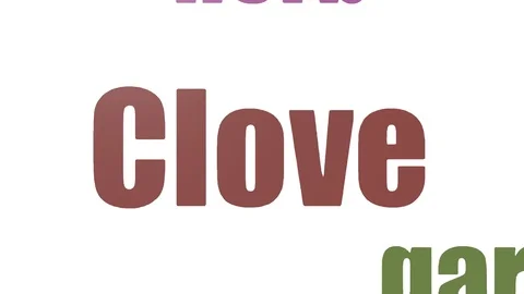 Clove Tag Cloud Animated Isolated On White 库存影片 103659668